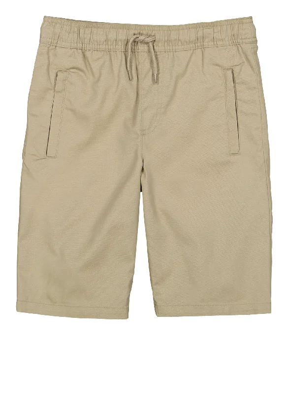 French Toast Boys 8-14 Drawstring Zip Pocket Shorts