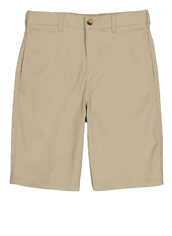 French Toast Boys 8-14 Solid Flat Front Bermuda Shorts