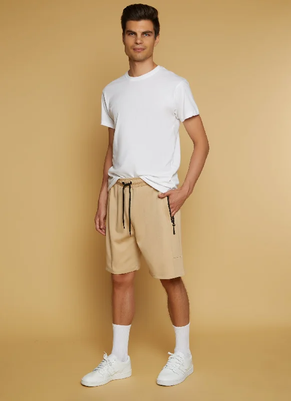 Mens Drawstring Zip Pocket Shorts