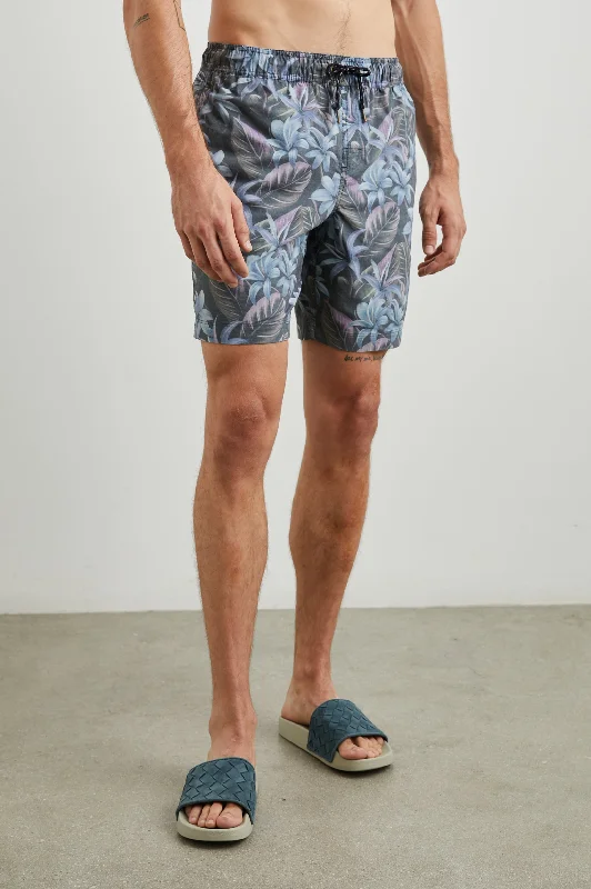 KIAN SWIM SHORT - JUNGLE GARDEN MIDNIGHT