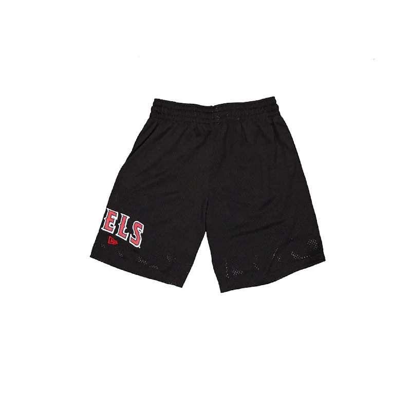 LA Angels MLB Custom Black Mesh Shorts