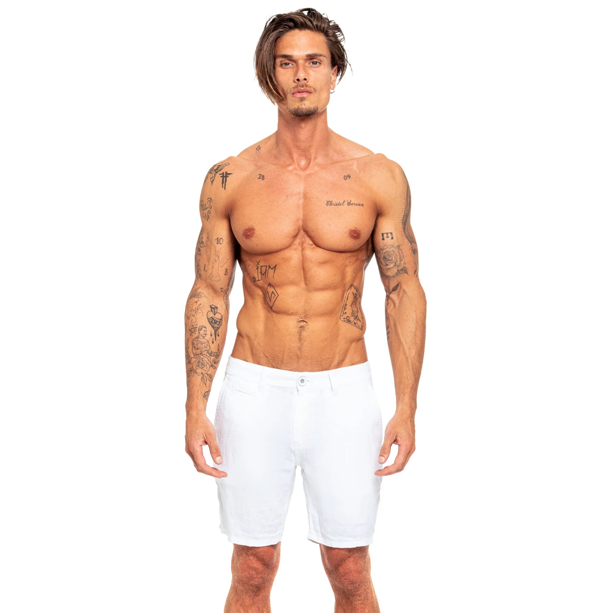 LINEN SLIM FIT SHORT