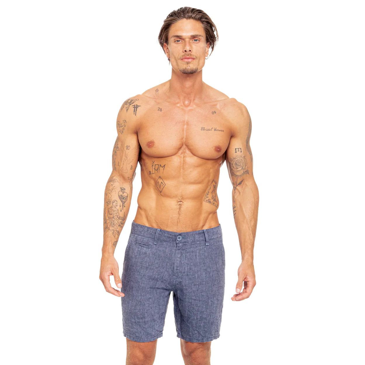 LINEN SLIM FIT SHORT