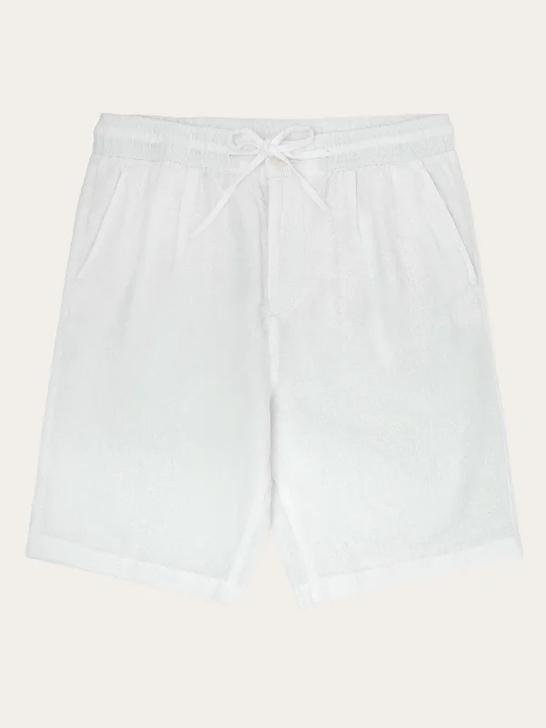 Loose Linen shorts - Bright White