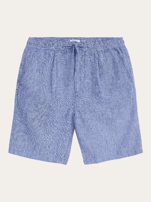 Loose Linen shorts - Moonlight Blue