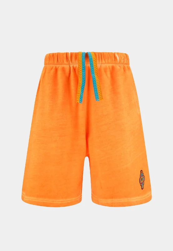 Marcelo Burlon Sunset Cross Over Sweatshorts Orange Red