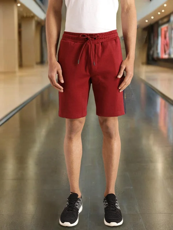 Men Solid Cotton Blend Shorts