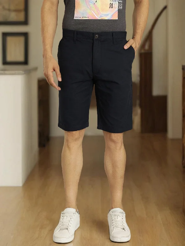 Men Solid Cotton Shorts