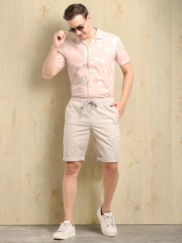 Men Solid Cotton Shorts