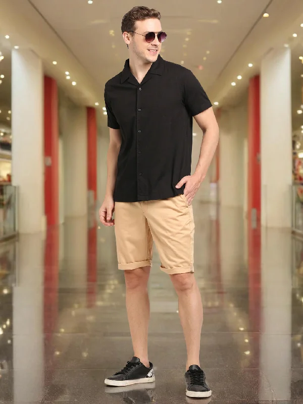 Men Solid Cotton Shorts