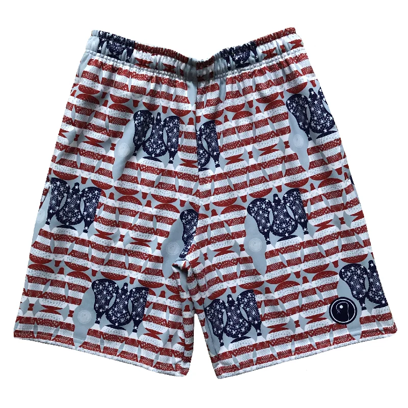 Mens American Flag Lacrosse Shorts