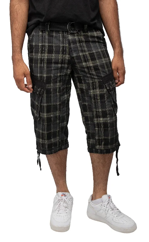 X RAY Mens Belted 18" Inseam Below Knee Long Cargo Shorts With Draw Cord Big & Tall Available