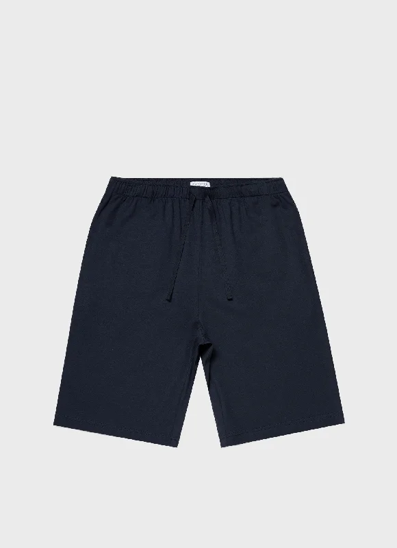 Men's Cotton Modal Lounge Shorts in Navy