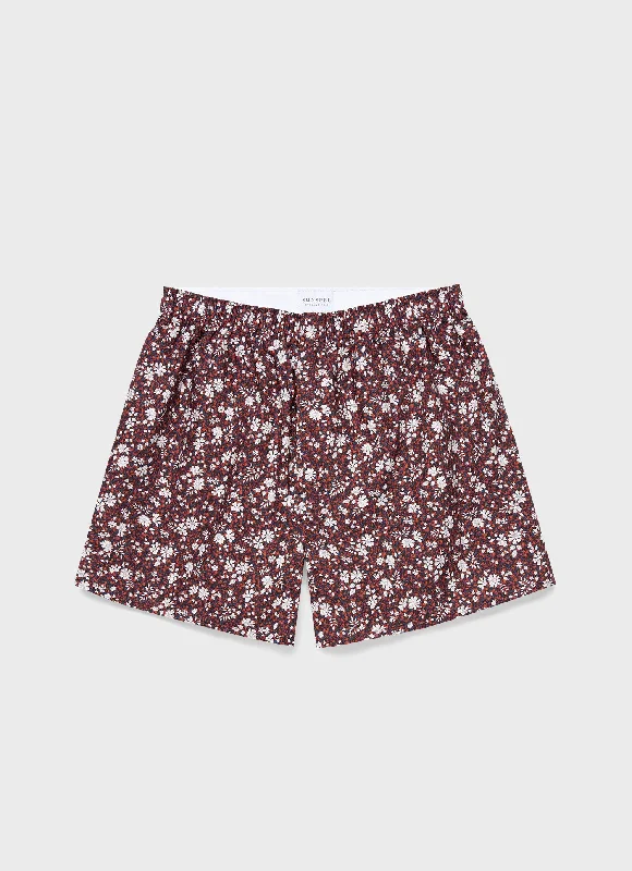 Men's Classic Boxer Shorts in Liberty Fabric Red Pepper Floral