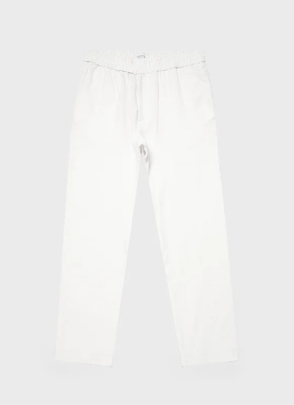 Men's Linen Drawstring Trouser in White