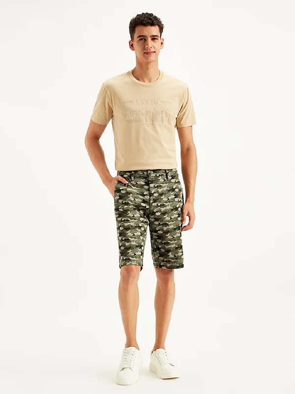 Men's Olive Tapered Chino Shorts