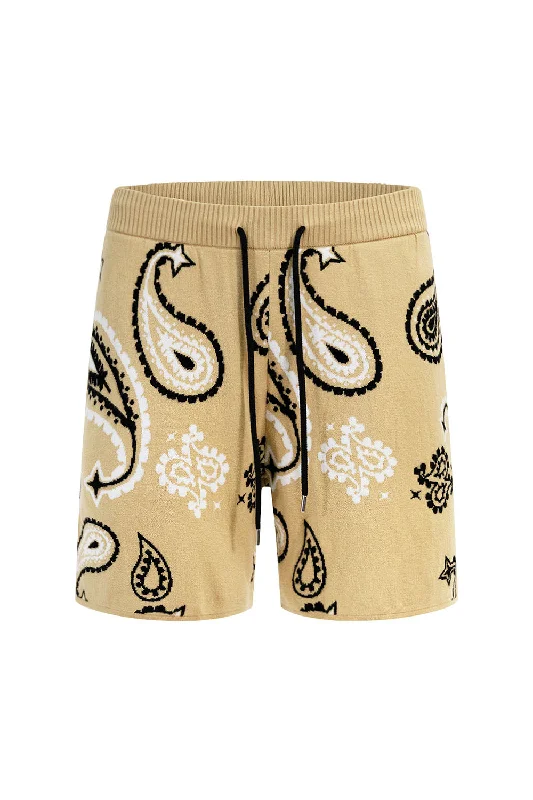 Men's Paisley Sweater Shorts