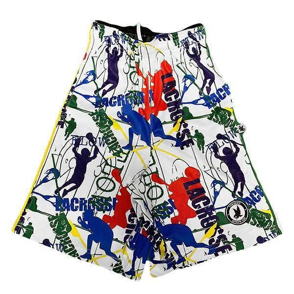 Mens Red, White & Blue Flow Lax Attack Short