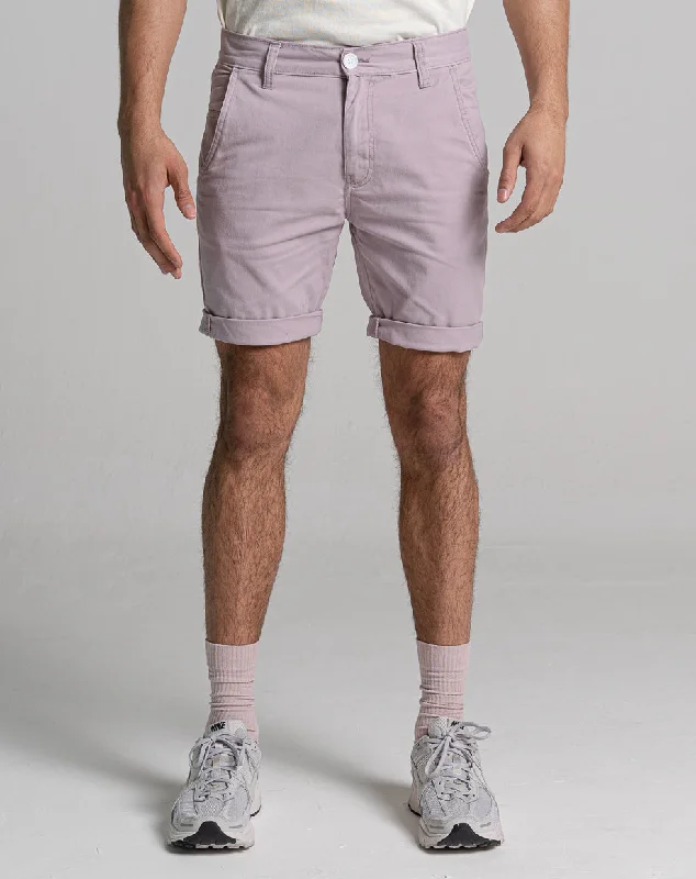 ESSENTIAL REGULAR FIT CHINO SHORTS | LILAC