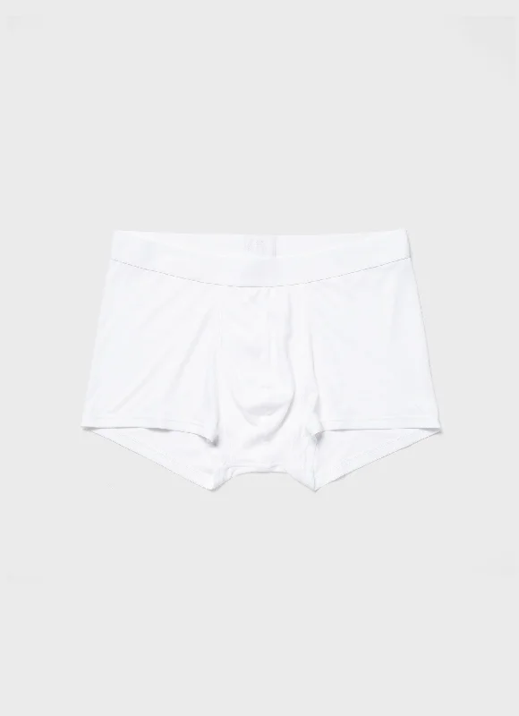 Men's Sea Island Cotton Trunks in White