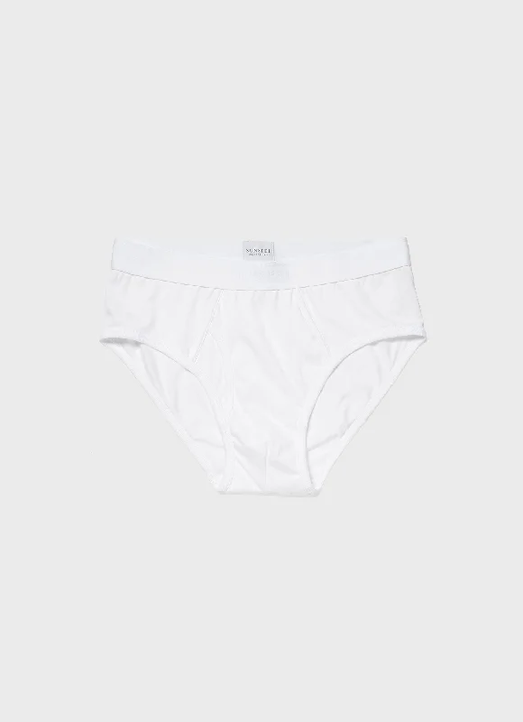 Men's Superfine Cotton Briefs in White