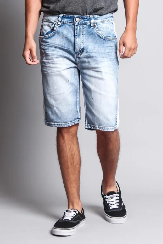 Men's Track Stripe Denim Shorts