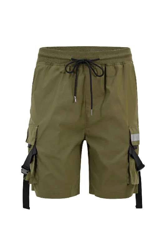 Men's Utility Tactical Reflective Tape Cargo Shorts