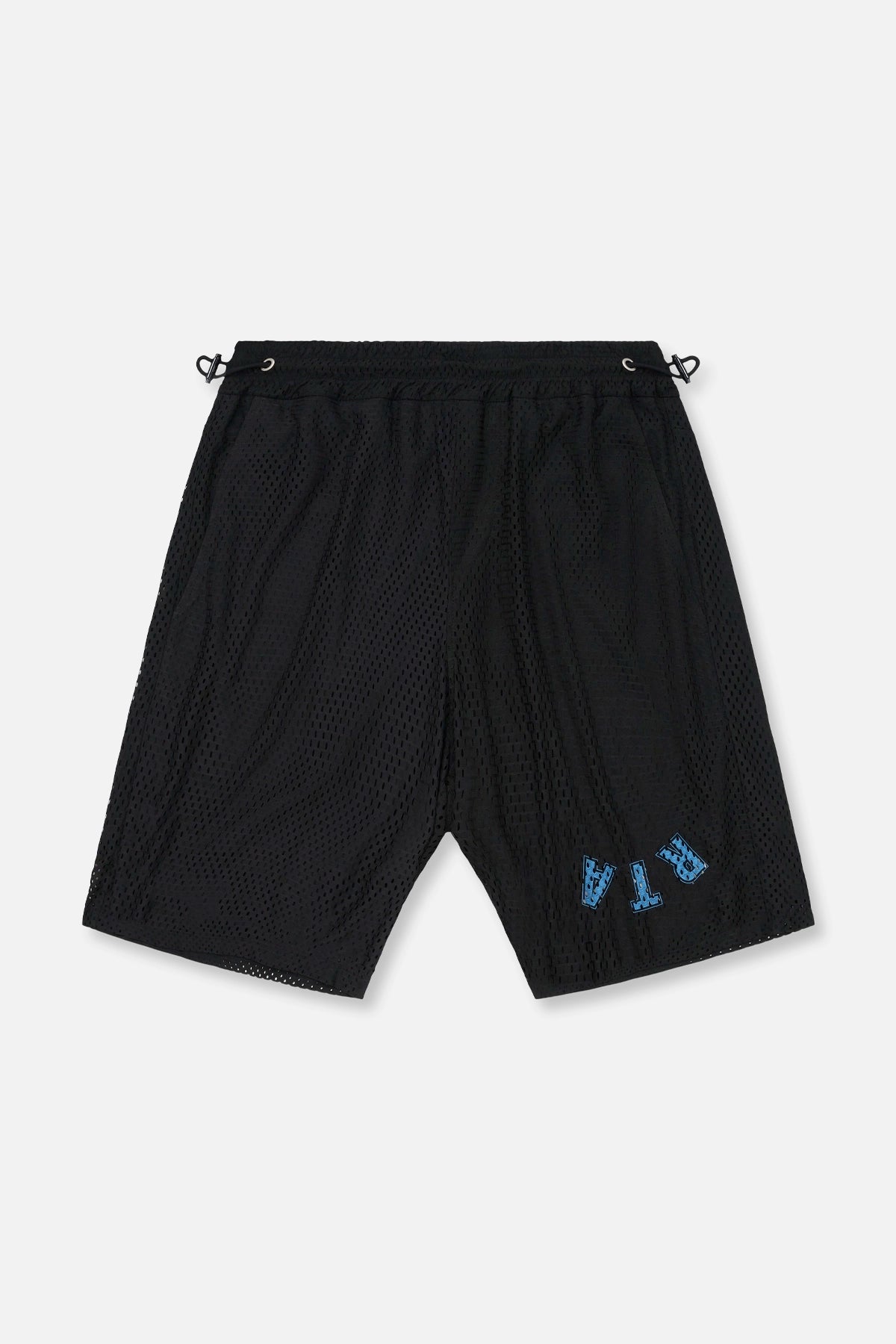 MESH SHORT | BLACK UPSIDE DOWN LOGO