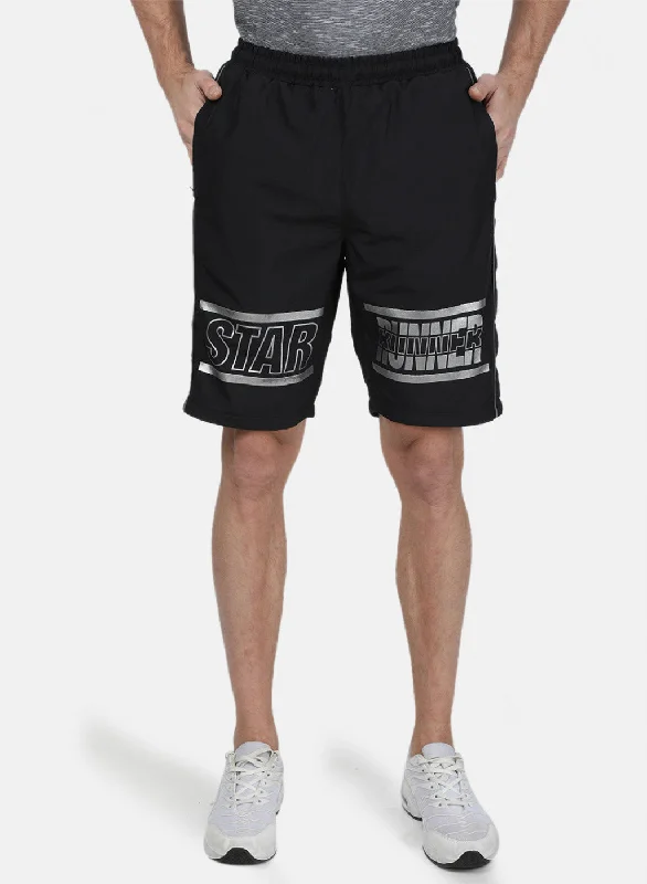 Mens Black Plain Short