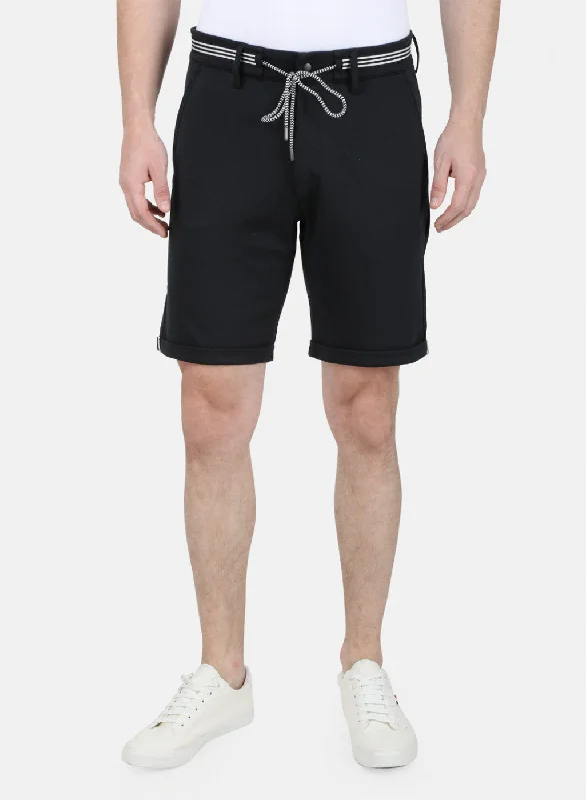 Mens Black Plain Short