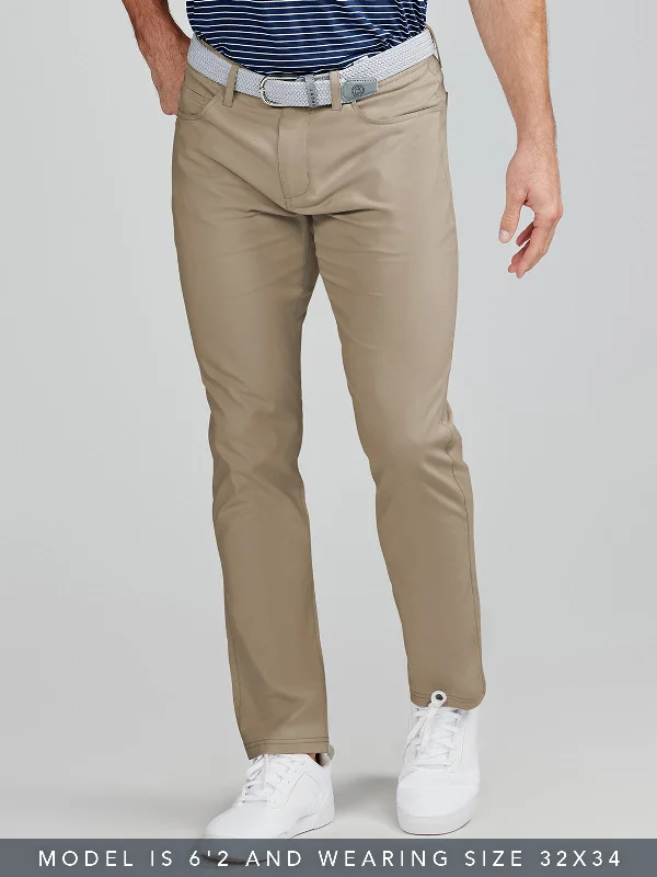 Motion Pant Tailored Fit - Mid-Khaki