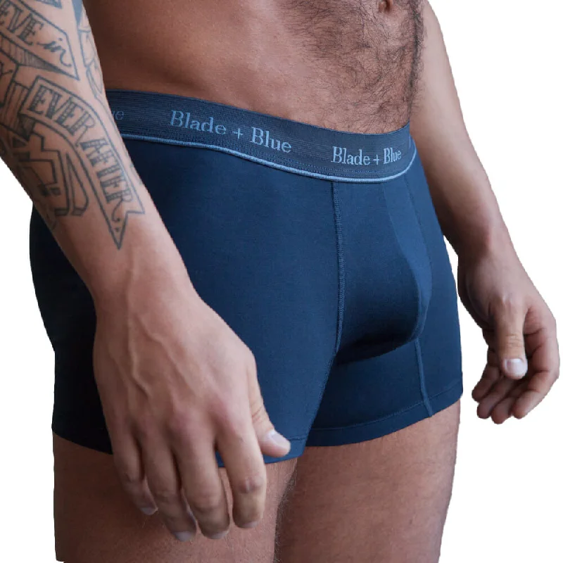 Navy Blue Trunk Underwear - Made In USA