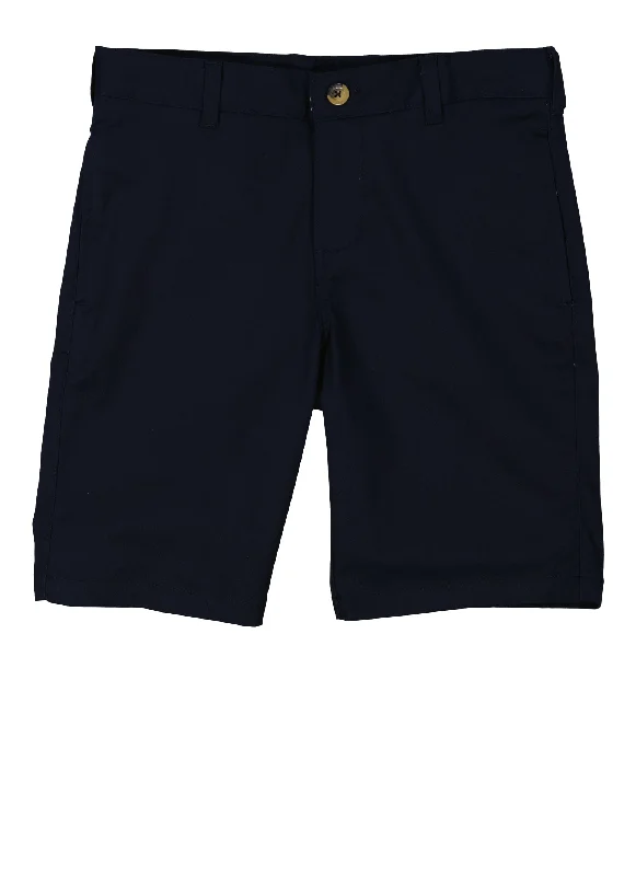 French Toast Boys 10-20 Husky Flat Front Stretch Twill Shorts