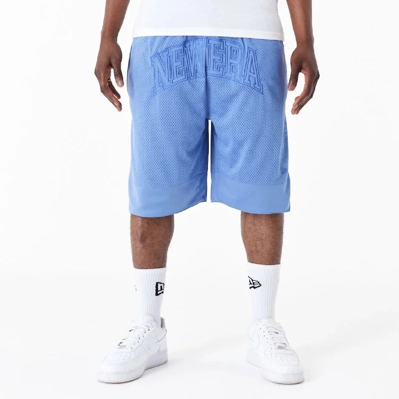 New Era Arch Logo Blue Mesh Shorts