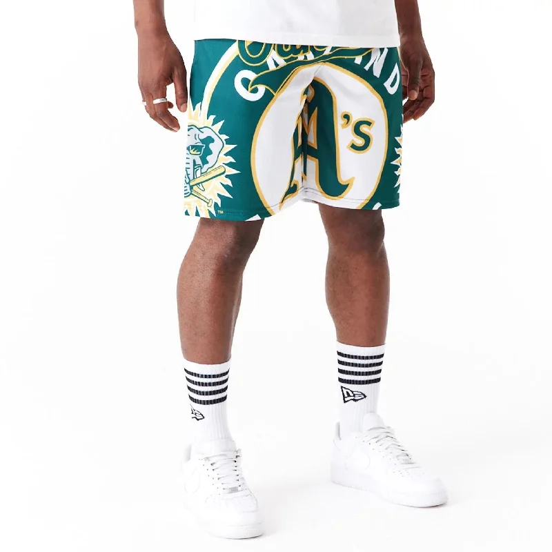 Oakland Athletics MLB Large Logo Dark Green Shorts