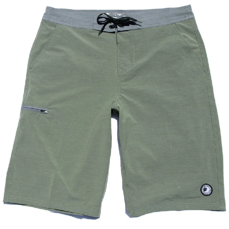 Olive Extra Long 24" Hybrid Boardshort