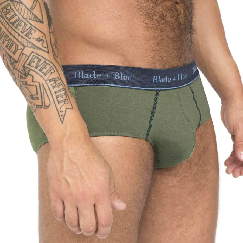 Olive Green Classic Fit Brief Underwear - Made In USA