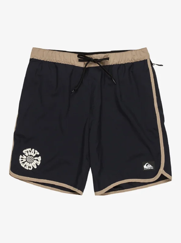 Omni Scallop 17" Amphibian Boardshorts - Black/Black