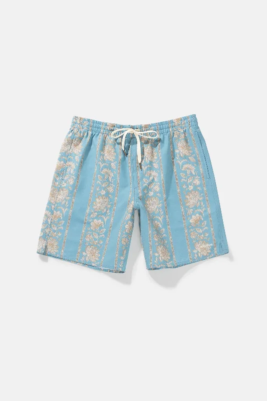 Paisley Stripe Beach Short Slate