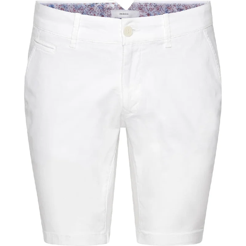 Piot Cotton Stretch Shorts - WHT White