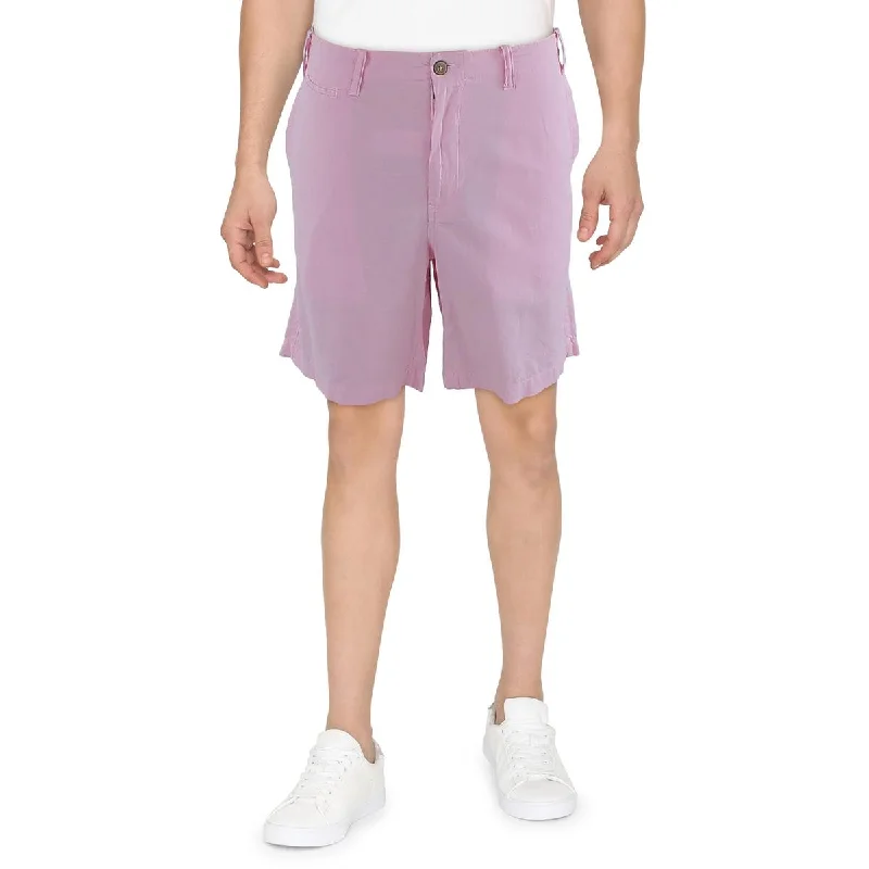 Polo Ralph Lauren Mens Linen Blend Solid Casual Shorts