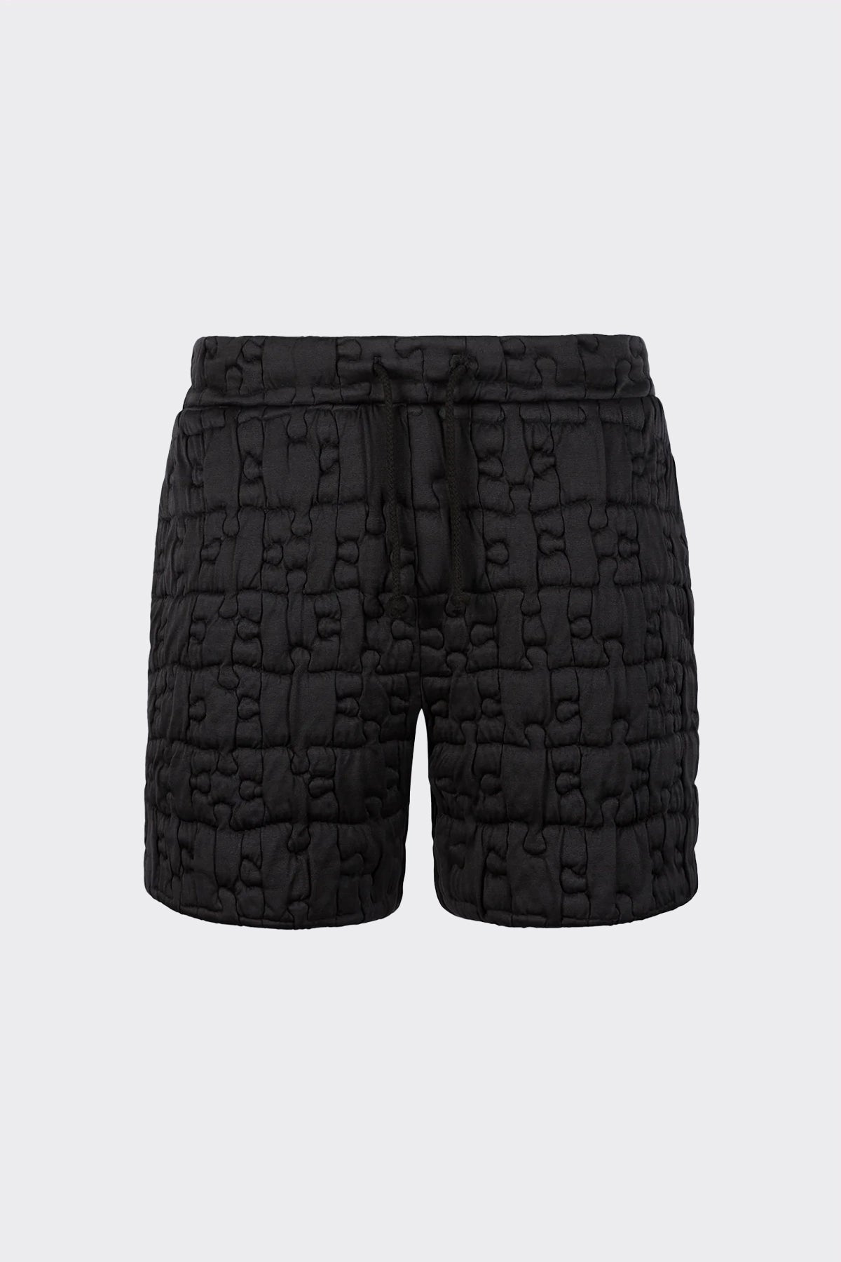 PUZZLE QUILTED SHORT | BLACK