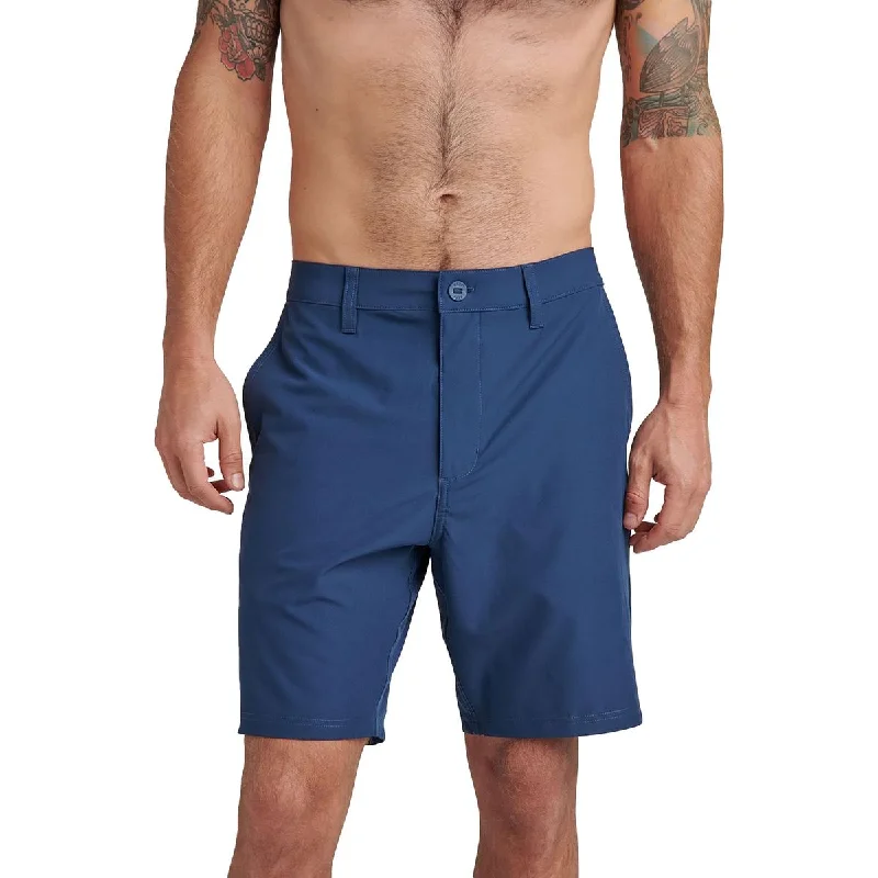 Reef Mens Medford Flat Front Solid Casual Shorts