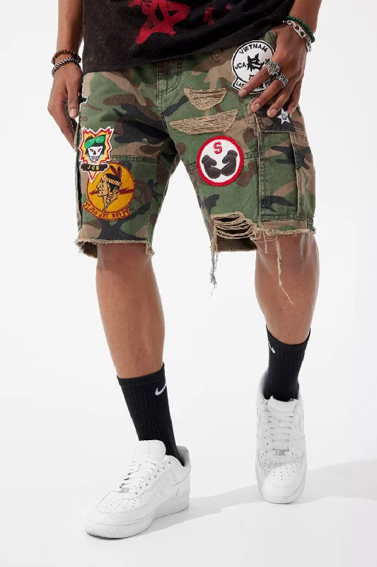 Retro - War Angel Cargo Shorts (Vintage Camo Diary)