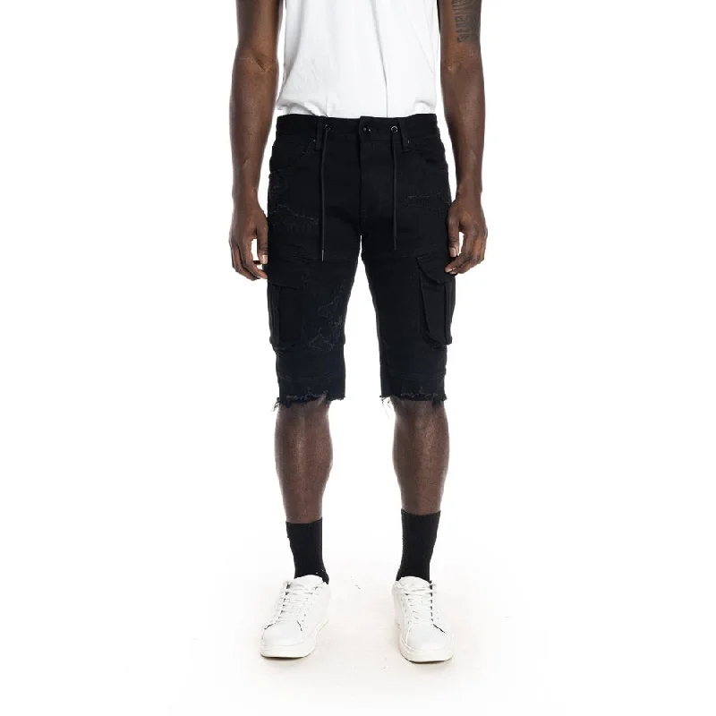 Rip And Repair Semi Basic Twill Short - Black