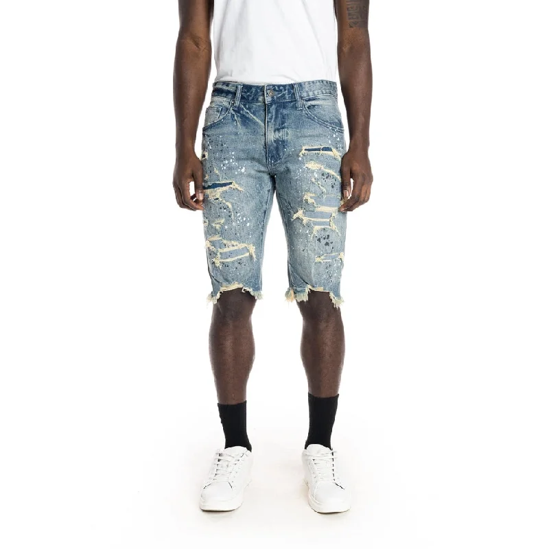 Ripoff Semi Basic Jean Shorts - Blue Stone