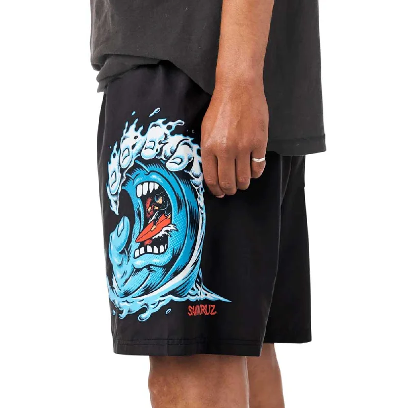 Santa Cruz Screaming Wave Men's Boardshorts - Black