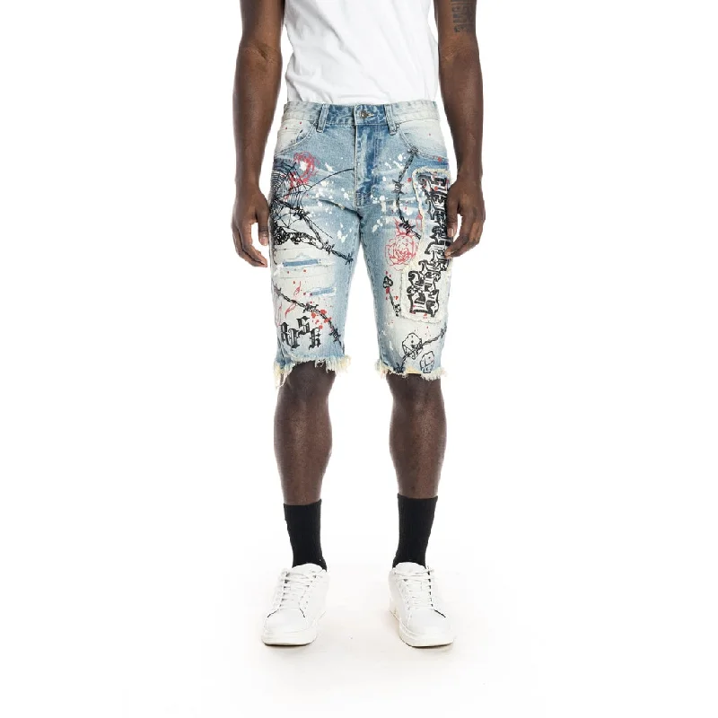 Scorpion Fashion Jean Shorts - Brighton Blue