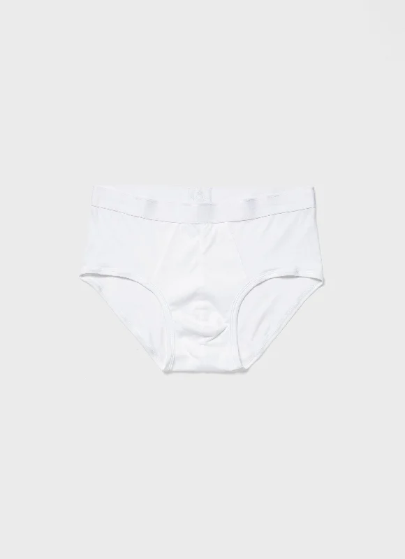 Men's Sea Island Cotton Briefs in White