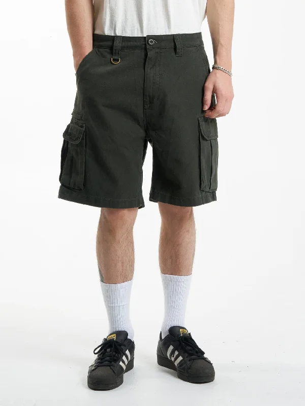 Slacker Union Cargo Short - Oil Green